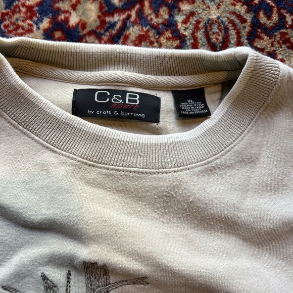 Vintage C&B Sport By Croft & Barrow Brown Embroidered Bass XL Men's - Picture 3 of 5